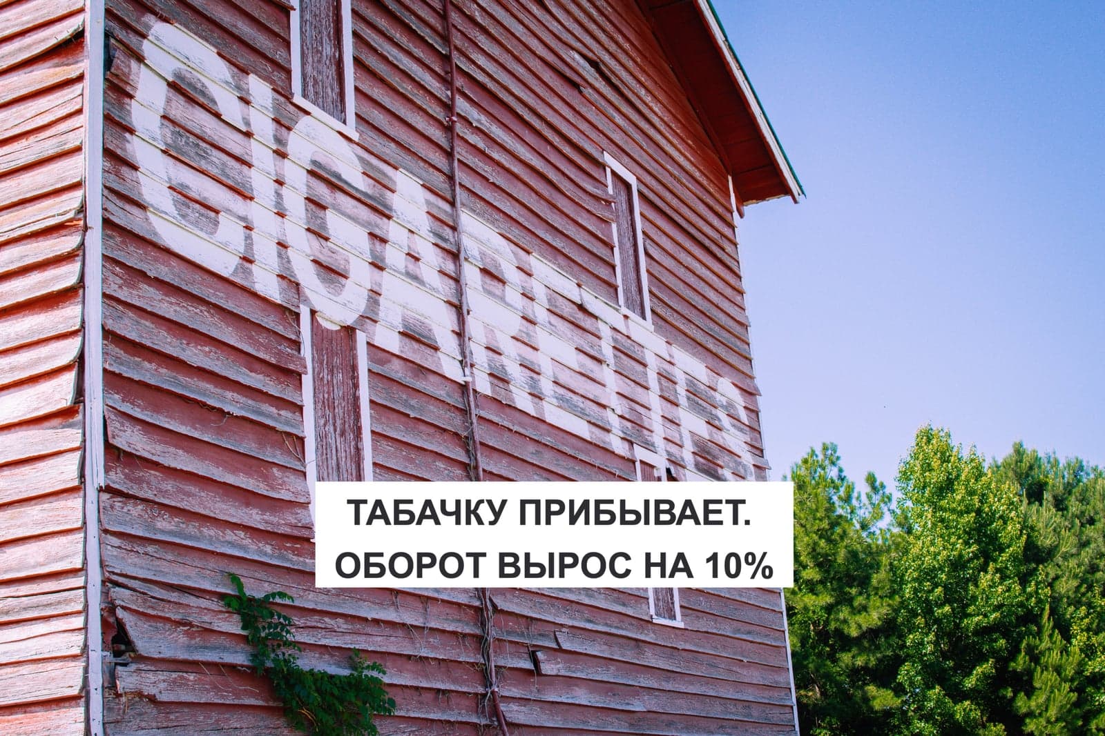 ТАБАЧКУ ПРИБЫВАЕТ. ОБОРОТ ВЫРОС НА 10%