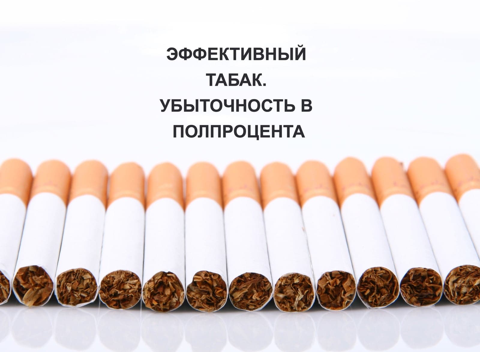 ЭФФЕКТИВНЫЙ ТАБАК. УБЫТОЧНОСТЬ В ПОЛПРОЦЕНТА